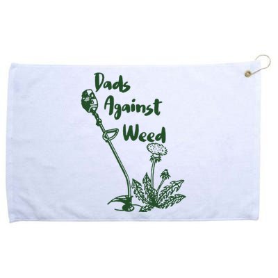 Dads Against Weed Funny Gardening Lawn Mowing Fathers Grommeted Golf Towel