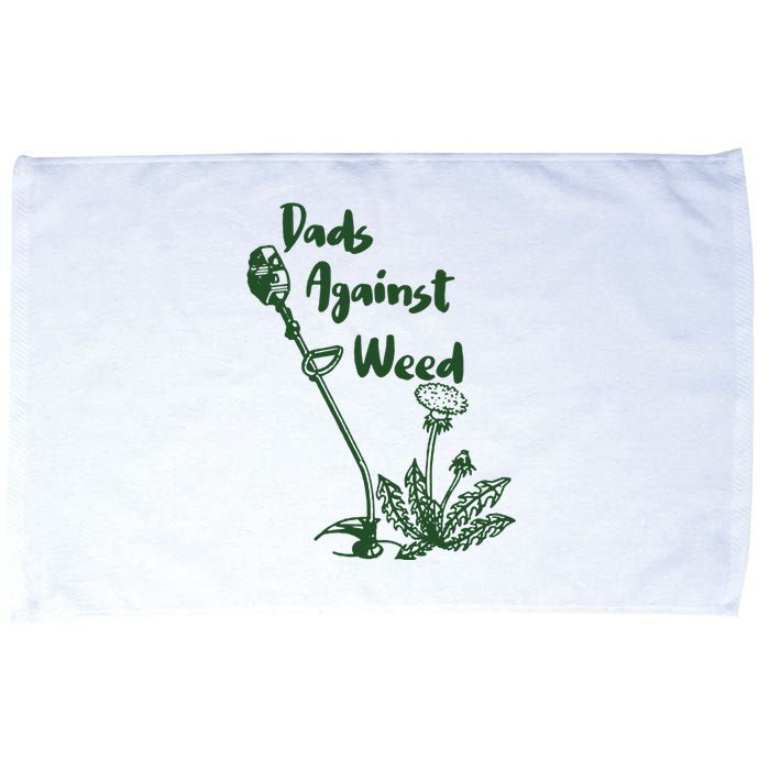 Dads Against Weed Funny Gardening Lawn Mowing Fathers Microfiber Hand Towel