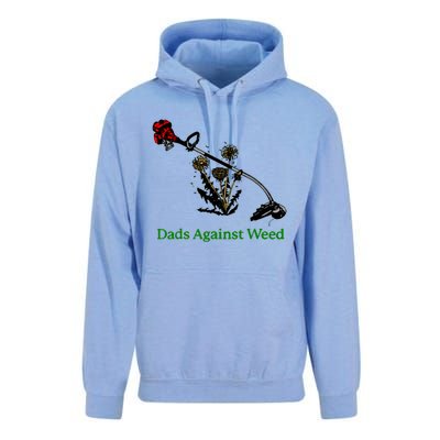 Dads Against Weed Funny Gardening Lawn Mowing Fathers Unisex Surf Hoodie