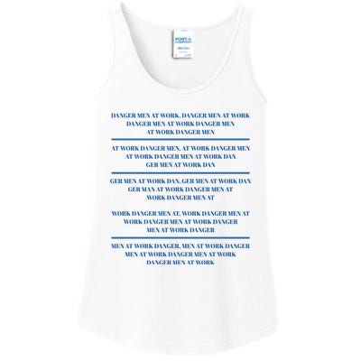 Danger At Work At Work Danger Ger At Work Dan Ladies Essential Tank