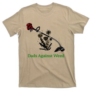 Dads Against Weed Funny Gardening Lawn Mowing Fathers T-Shirt