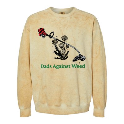 Dads Against Weed Funny Colorblast Crewneck Sweatshirt