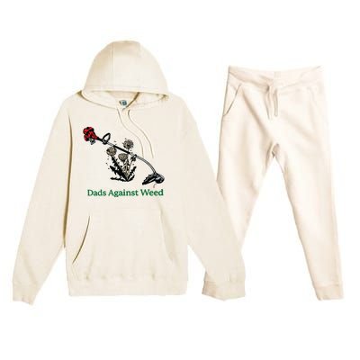 Dads Against Weed Funny Premium Hooded Sweatsuit Set