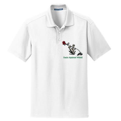 Dads Against Weed Funny Dry Zone Grid Polo