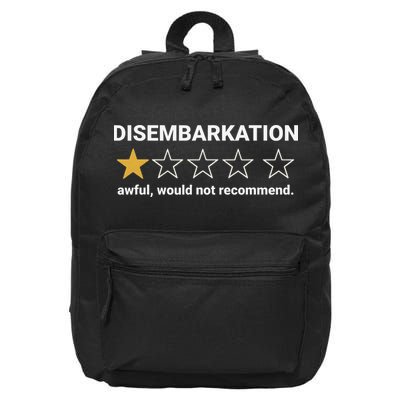 Disembarkation Awful Would Not Recommend Funny Cruise Ship 16 in Basic Backpack