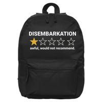 Disembarkation Awful Would Not Recommend Funny Cruise Ship 16 in Basic Backpack