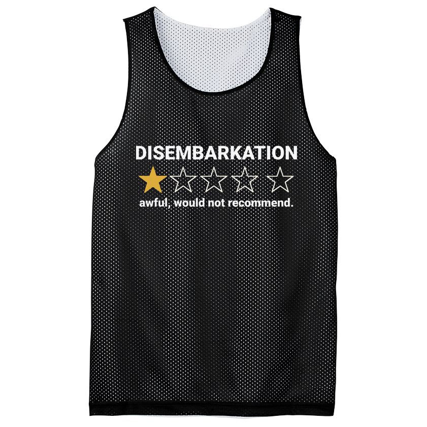 Disembarkation Awful Would Not Recommend Funny Cruise Ship Mesh Reversible Basketball Jersey Tank