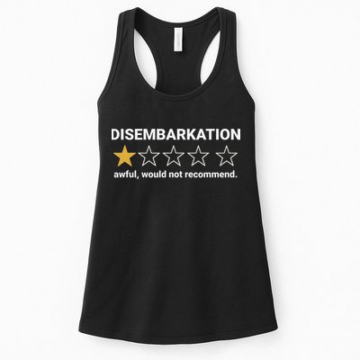 Disembarkation Awful Would Not Recommend Funny Cruise Ship Womens Tank Top