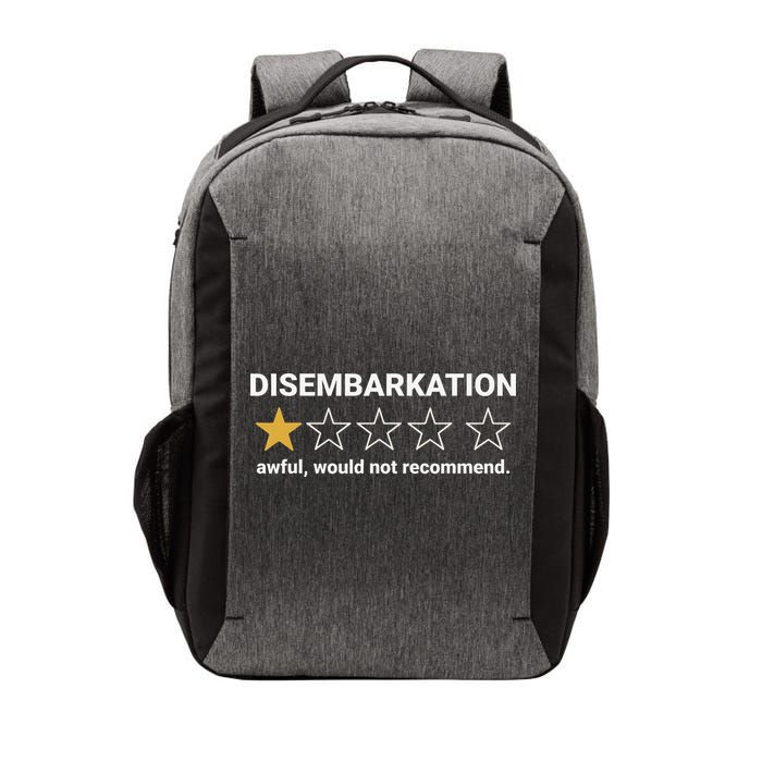 Disembarkation Awful Would Not Recommend Funny Cruise Ship Vector Backpack