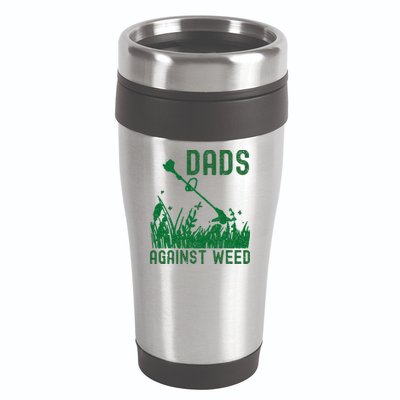 Dads Against Weed Lawn Mowing 16oz Travel Tumbler