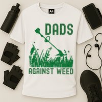 Dads Against Weed Lawn Mowing Cooling Performance Crew T-Shirt