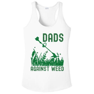 Dads Against Weed Lawn Mowing Ladies PosiCharge Competitor Racerback Tank