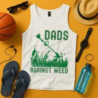 Dads Against Weed Lawn Mowing Tank Top