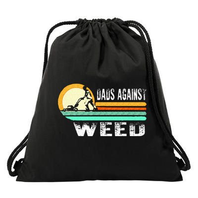 Dads Against Weed Funny Gardening Lawn Mowing Lawn Mower Men Drawstring Bag