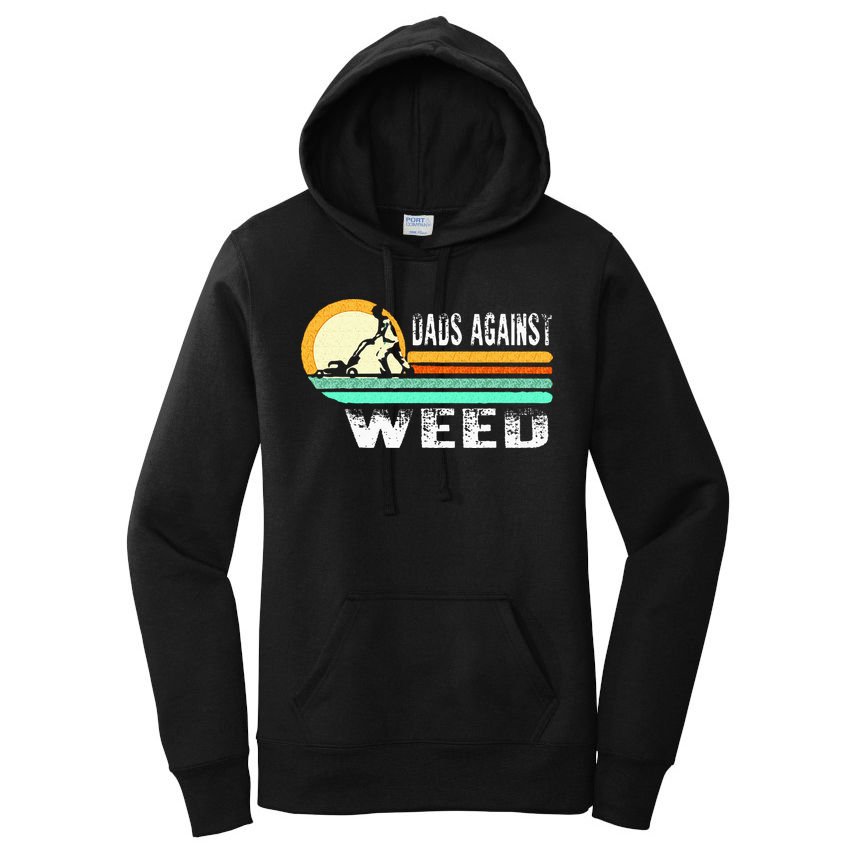 Dads Against Weed Funny Gardening Lawn Mowing Lawn Mower Men Women's Pullover Hoodie