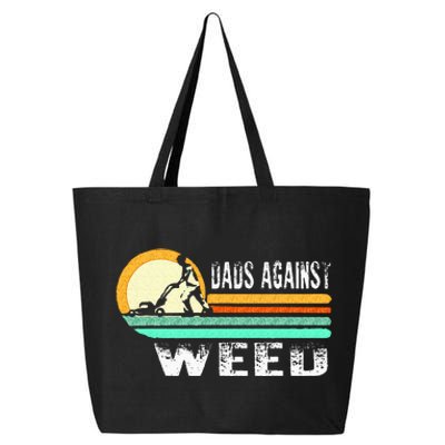 Dads Against Weed Funny Gardening Lawn Mowing Lawn Mower Men 25L Jumbo Tote