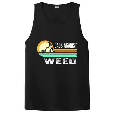 Dads Against Weed Funny Gardening Lawn Mowing Lawn Mower Men PosiCharge Competitor Tank