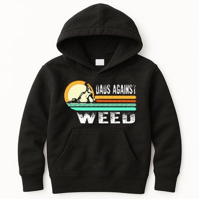 Dads Against Weed Funny Gardening Lawn Mowing Lawn Mower Men Kids Hoodie