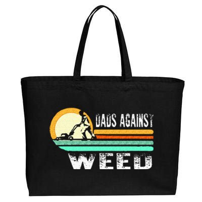 Dads Against Weed Funny Gardening Lawn Mowing Lawn Mower Men Cotton Canvas Jumbo Tote