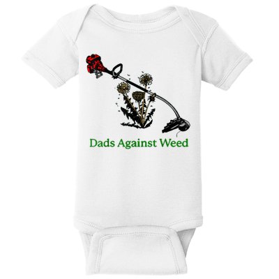Dads Against Weed Funny Gardening Lawn Mowing Fathers Baby Bodysuit