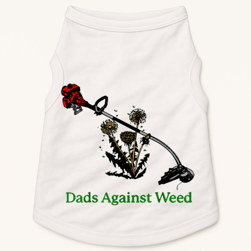 Dads Against Weed Funny Gardening Lawn Mowing Fathers Doggie Tank
