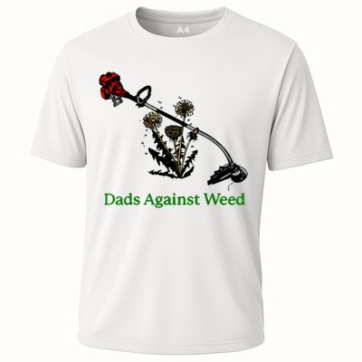 Dads Against Weed Funny Gardening Lawn Mowing Fathers Performance Shirt