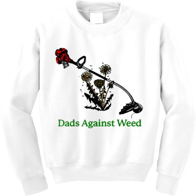 Dads Against Weed Funny Gardening Lawn Mowing Fathers Kids Sweatshirt