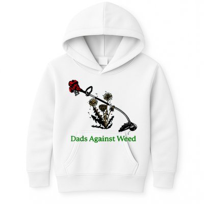 Dads Against Weed Funny Gardening Lawn Mowing Fathers Kids Hoodie