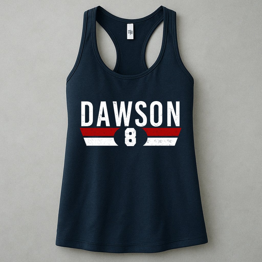 Dawson 8 Vintage Baseball Player Womens Tank Top