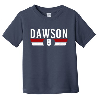 Dawson 8 Vintage Baseball Player Toddler T-Shirt