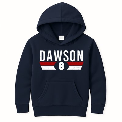 Dawson 8 Vintage Baseball Player Kids Hoodie