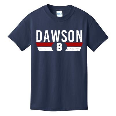 Dawson 8 Vintage Baseball Player Kids T-Shirt
