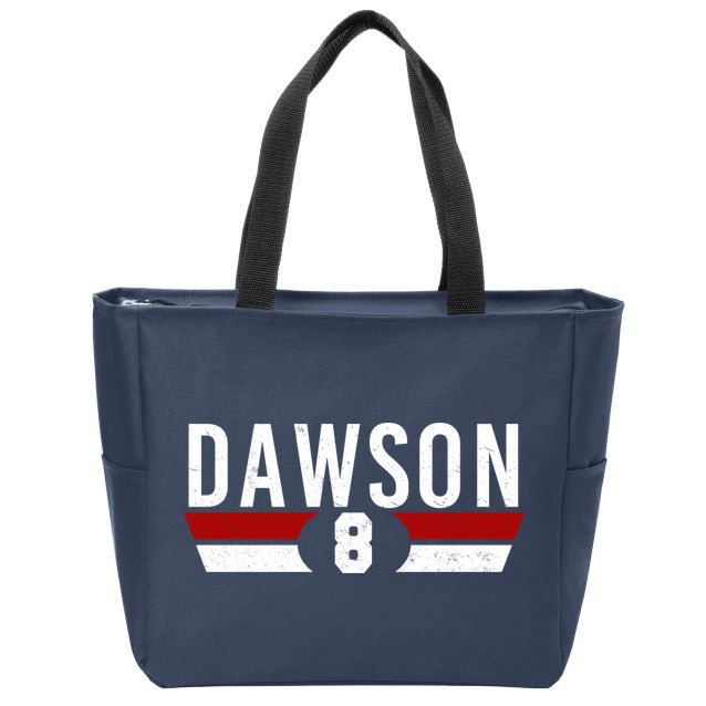 Dawson 8 Vintage Baseball Player Zip Tote Bag