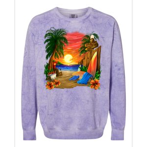 Day at the Beach Colorblast Crewneck Sweatshirt