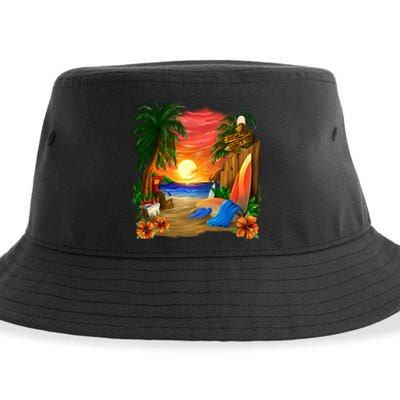 Day at the Beach Sustainable Bucket Hat