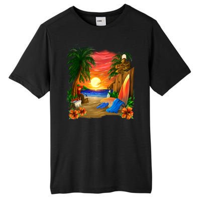 Day at the Beach Tall Fusion ChromaSoft Performance T-Shirt