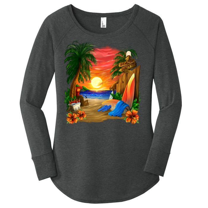 Day at the Beach Women's Perfect Tri Tunic Long Sleeve Shirt