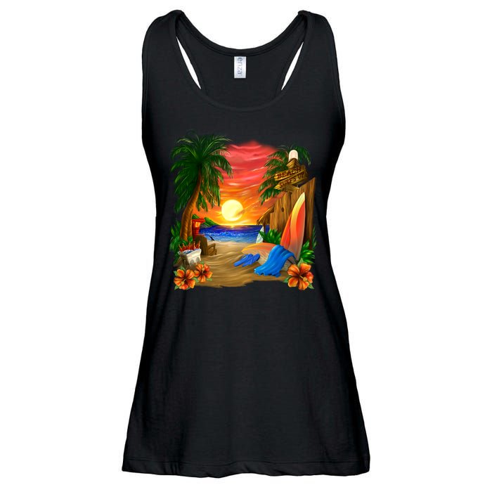 Day at the Beach Ladies Essential Flowy Tank