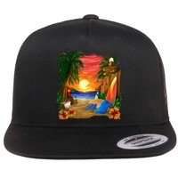 Day at the Beach Flat Bill Trucker Hat