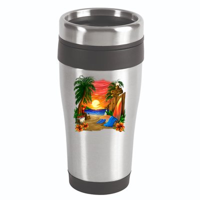 Day at the Beach 16oz Travel Tumbler