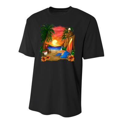 Day at the Beach Youth Performance Sprint T-Shirt