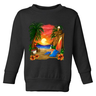 Day at the Beach Toddler Sweatshirt