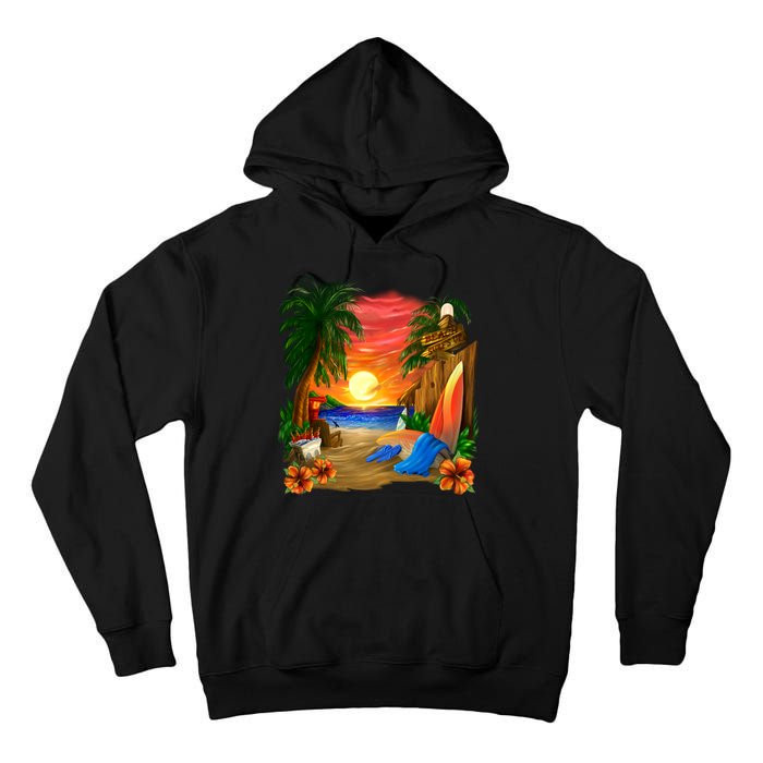 Day at the Beach Tall Hoodie