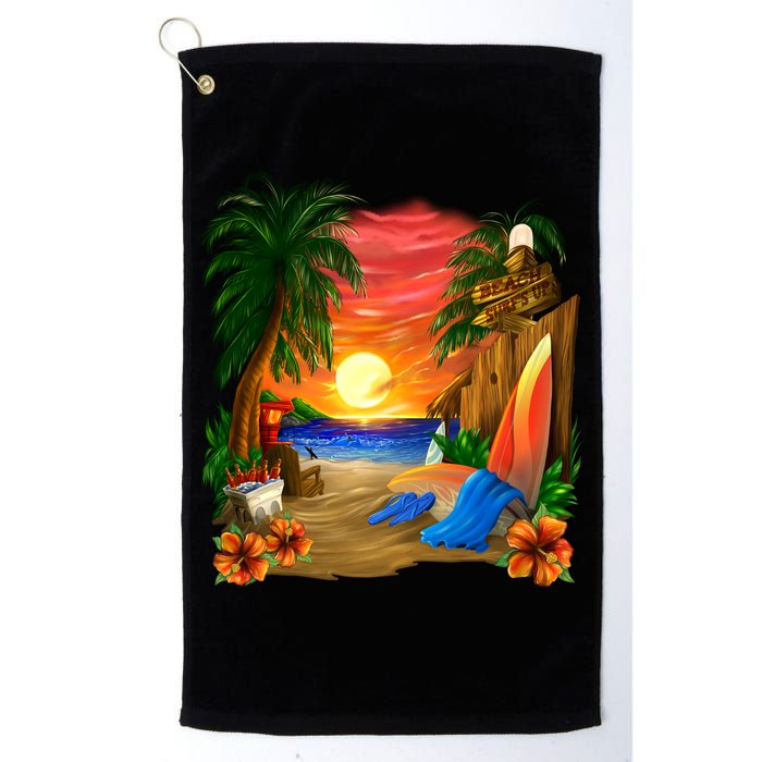 Day at the Beach Golf Towel