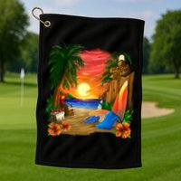 Day at the Beach Golf Towel