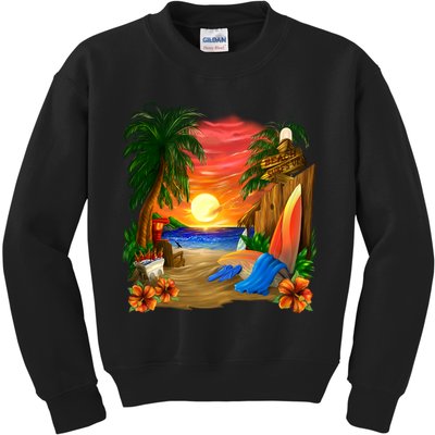 Day at the Beach Kids Sweatshirt