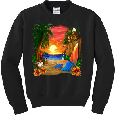 Day at the Beach Kids Sweatshirt