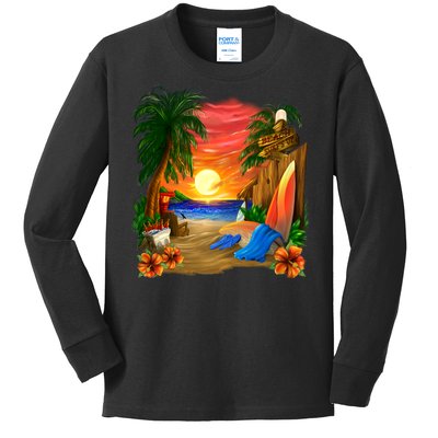 Day at the Beach Kids Long Sleeve Shirt