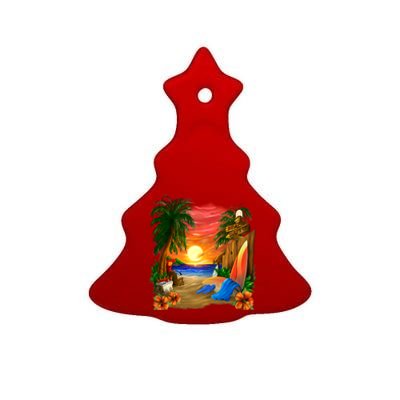 Day at the Beach Ceramic Tree Ornament