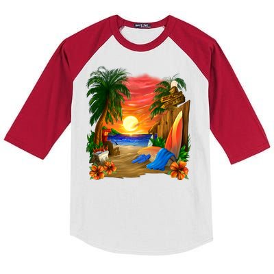 Day at the Beach Kids Colorblock Raglan Jersey